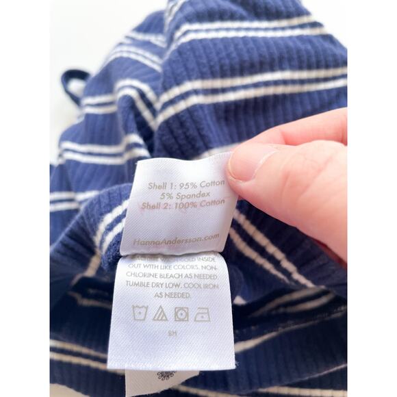 Girl's Hanna Andersson Navy and White Striped Two Piece Set Size 4 - Picture 5 of 5
